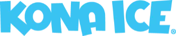 Kona Ice logo in bright blue lettering