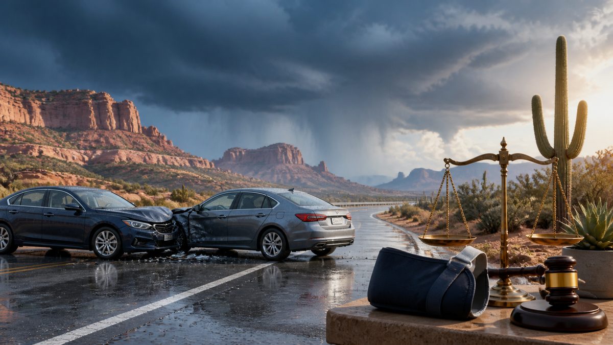 arizona monsoon car accident liability: illustration